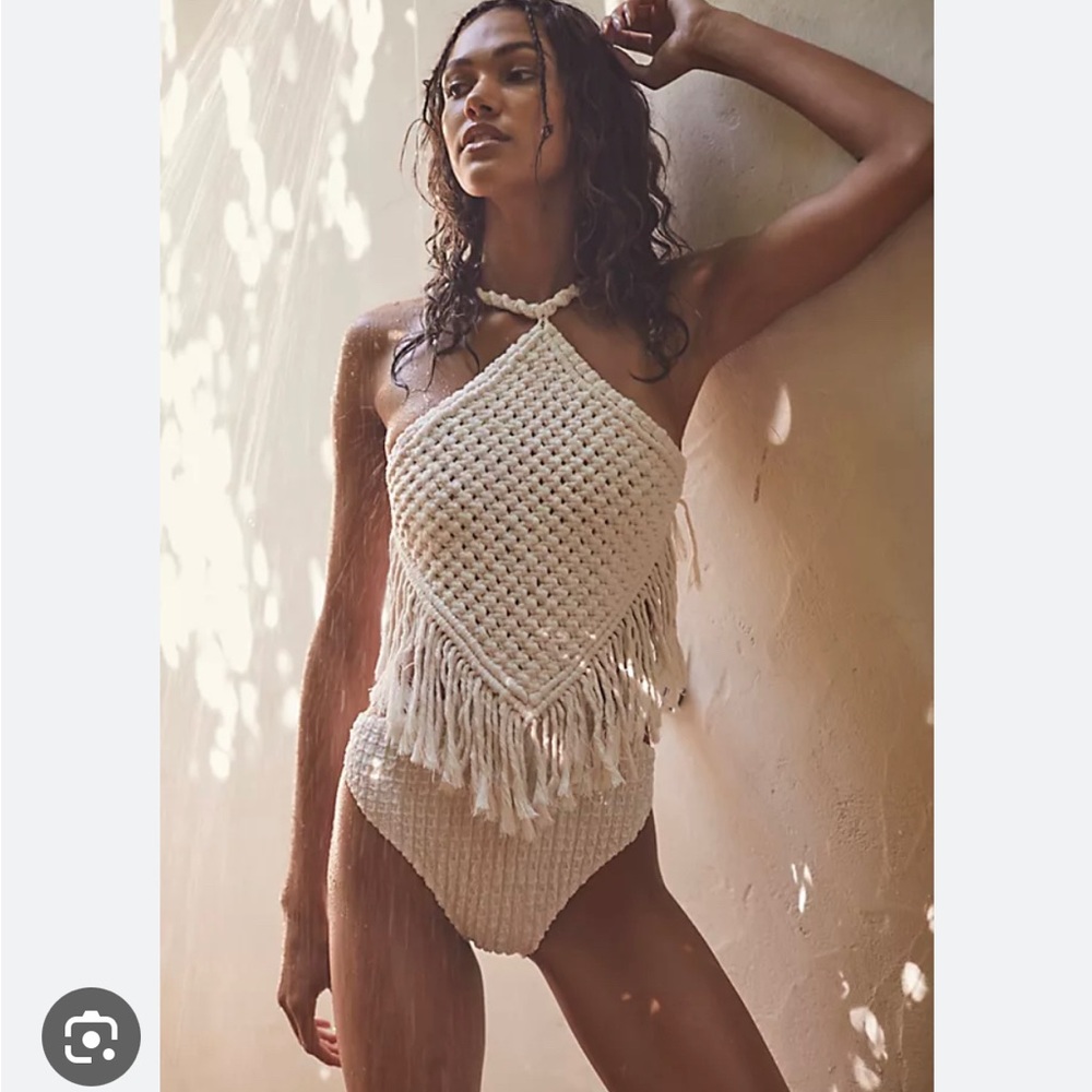 Normaillot Aura Bride Crochet Boho Monokini Swimsuit NWT revolve free people